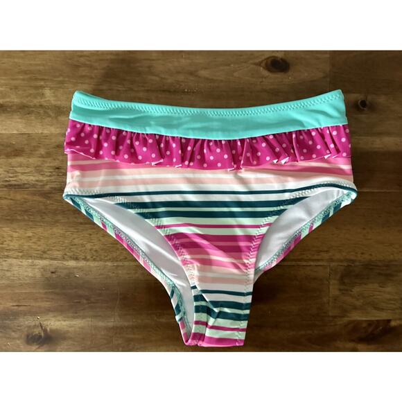 NWT Matilda Jane Enchanted Garden Style Play Pink Green Dot Two-Piece Swimsuit 6 - Picture 4 of 7